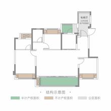 中环臻邸1期3室2厅2卫109.00平户型