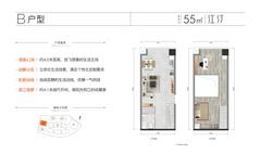 天沐锦江广场1期55.00平户型