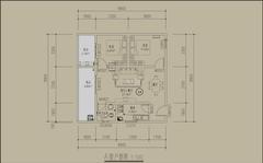 城市之星2室2厅1卫89.75平户型