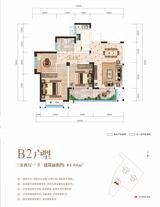 天和凤凰郡1期 3室2厅1卫 84.68平米
