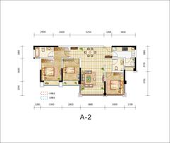 御景湾1期3室2厅2卫111.14平户型