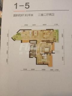 光华碧邻2室2厅2卫87.00平户型