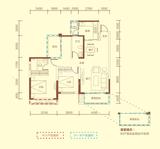 玖俪湾小区1期 2室2厅2卫 106.74平米