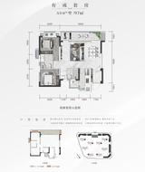 花样年好未来1期 2室2厅2卫 97.00平米