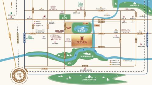 深业北岸城1期区位图