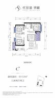 优品道锦樾1期3室2厅2卫103.00平户型