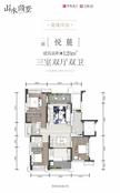 中建人居山水颐墅2期3室2厅2卫128.00平户型