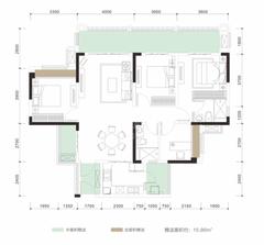 北城映像4期4室2厅2卫135.00平户型