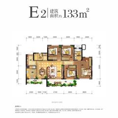 花样年·家天下1期4室2厅2卫133.00平户型