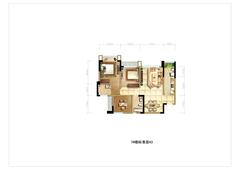 中加水岸3室2厅1卫89.87平户型