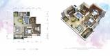 中铁卓越城1期 3室2厅1卫 98.00平米