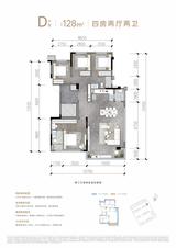 天澜名邸1期 4室2厅2卫 128.00平米