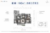 高新天序花园1期 4室3厅2卫 143.00平米