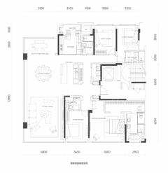 招商时代瑞园（招商时代公园7期）4室2厅3卫277.00平户型