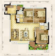 佳兆业8号·君樾1期3室2厅2卫98.00平户型