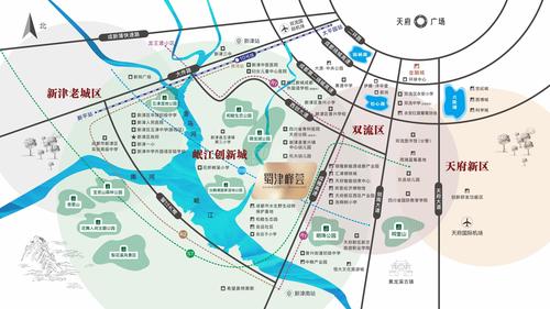 蜀津峰荟蜀澜阁1期区位图