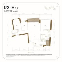 天府汇中心2期3室2厅2卫126.00平户型