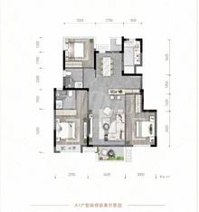 阳光城翡丽湾2期3室2厅2卫99.00平户型