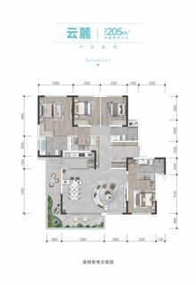 未来城天曜阁1期4室2厅3卫205.00平户型