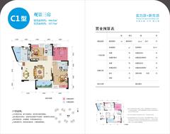 新神风金牛座2室2厅2卫104.52平户型