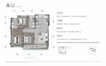 冠城玲珑湾花园1期3室2厅2卫95.00平户型