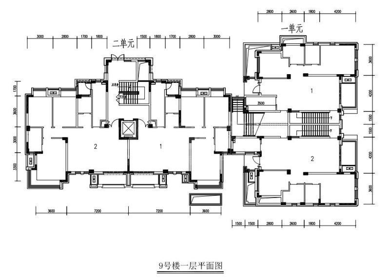 9栋1单元1号房