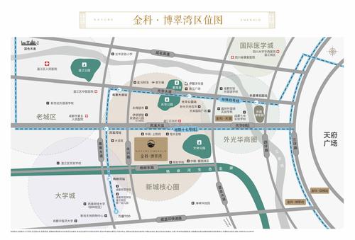金科博翠湾小区1期区位图