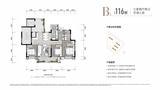 国宾上林庭1期 3室2厅2卫 116.00平米