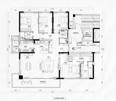 招商时代花苑（招商时代公园2期）4室2厅3卫219.91平户型