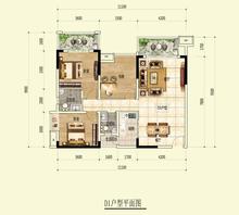 吉祥湾2期3室2厅2卫110.75平户型