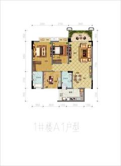 邛崃观澜国际3室2厅2卫98.28平户型
