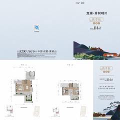 龙湖芳树晴川小区1期2室2厅3卫114.00平户型