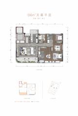 旭辉江与山府一期 4室2厅2卫 168.00平米