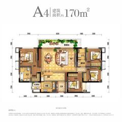 花样年·家天下1期4室2厅2卫170.00平户型