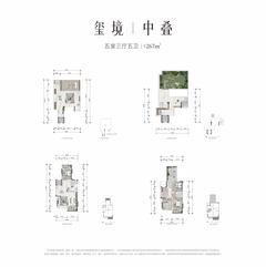 爱情玺樾万璟小区1期5室3厅5卫267.00平户型