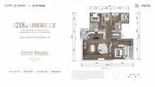 西派善成小区1期4室2厅3卫218.00平户型