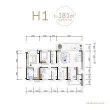 润扬观澜鹭岛名邸4室2厅3卫181.98平户型
