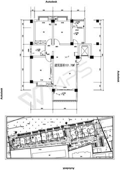 水城学府1期3室2厅1卫101.78平户型