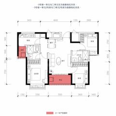 成都恒大城市之光1期3室2厅2卫97.01平户型