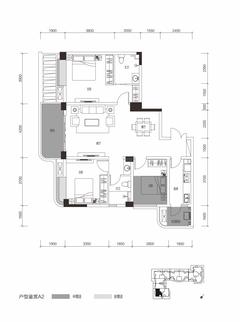 檀香山公园里3室2厅2卫117.06平户型