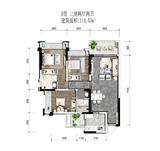 奥兰馨城2期 3室2厅2卫 114.53平米