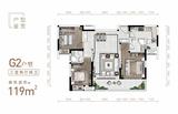 金云府珺逸阁1期 3室2厅2卫 119.00平米