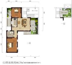 安仁新公馆聚落86.79平户型