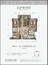 花样年香门第1期 3室2厅2卫 100.00平米