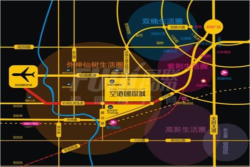 蓝光空港国际城区位图