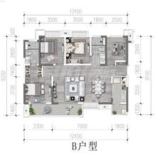 世茂·璀璨天玺1期4室2厅2卫122.55平户型