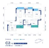 泛悦城市广场 3室2厅1卫 82.00平米
