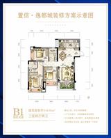 逸都城学府杏林商业中心1期 3室2厅2卫 104.85平米