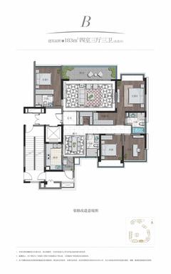 紫境府3期4室3厅3卫183.00平户型