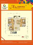 金舆名苑二期中港城3室2厅2卫119.78平户型